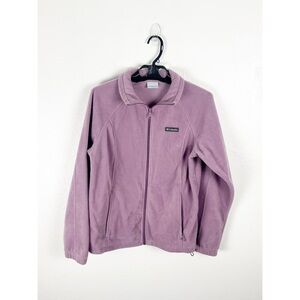 COLUMBIA Purple Benton Springs™ Full Zip Fleece Zippered Pockets Jacket Large